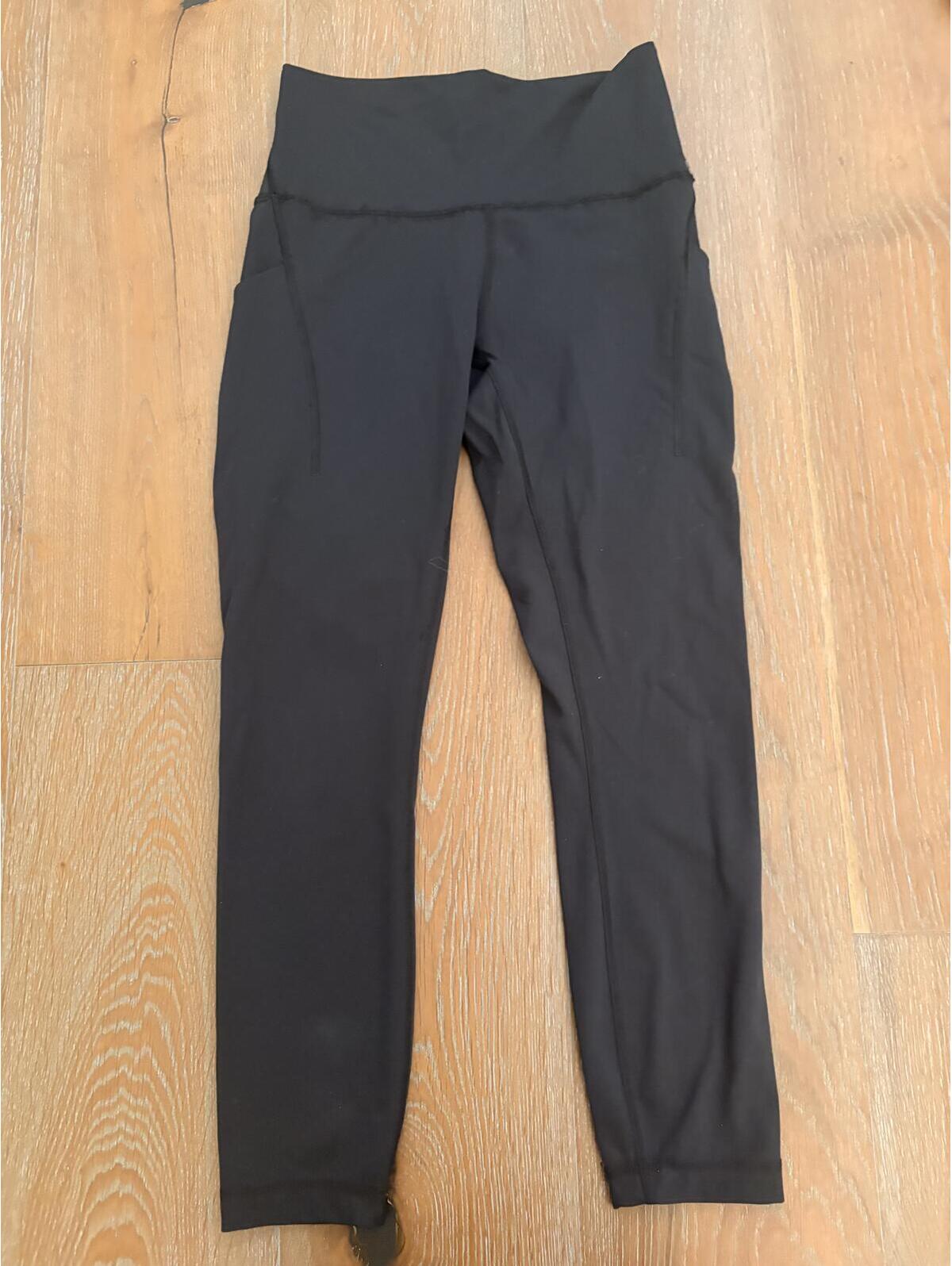 Lululemon Black Leggings High Waist Athletic Athleisure Size 6